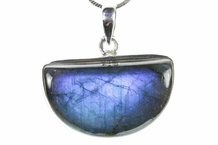 Brilliant Blue Labradorite Pendant with Chain #353899